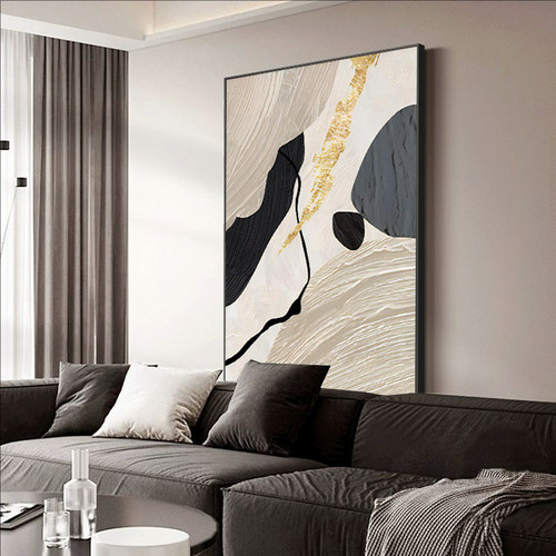 黑色沙发装饰画深色简约客厅抽象装饰画新款落地画玄关背景墙壁画