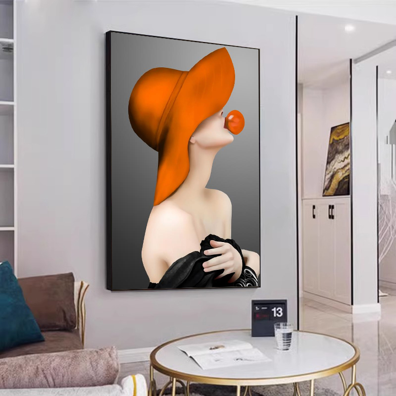人物抽象客厅装饰画现代简约玄关走廊挂画轻奢高级感沙发背景墙画图片