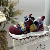 新款 女运动鞋 时尚 2026春季 潮鞋 女真皮厚底增高小丑鞋 休闲阿甘鞋