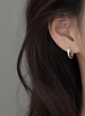 2025新款个性猫爪耳扣女可爱气质小众设计耳环圈百搭时尚耳环饰品