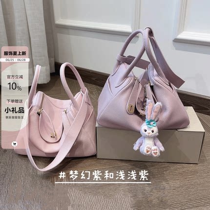 头层牛皮mini琳迪包包高级感手提枕头包女2026春夏单肩斜挎医生包