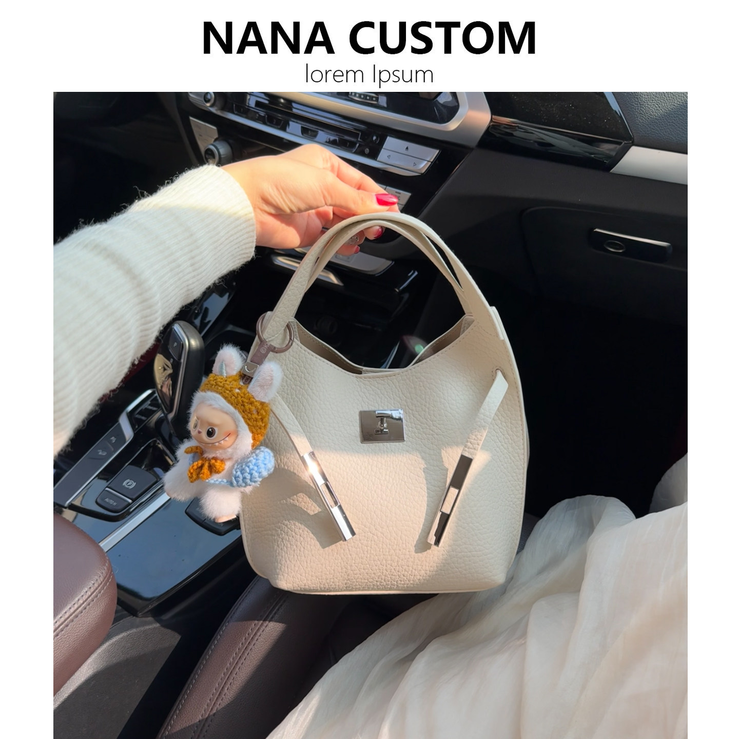 小众软皮菜篮子包包女真皮白色手提包2026新款百搭单肩斜挎水桶包,箱包皮具/热销女包/男包,通用款女包,淘宝优惠券,粉丝福利购,淘宝优惠卷