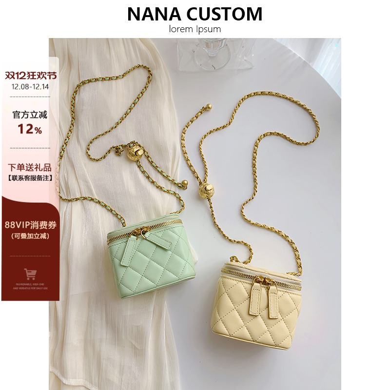 单肩盒子时尚小香风斜挎包