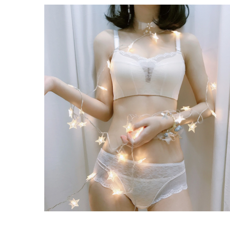 慕色天使邂逅天使内衣女深v小胸聚拢文胸罩套装性感无钢圈上托正