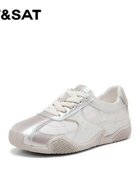 星期六百搭舒适休闲鞋女2026春秋新款欧若风气质平底运动小白鞋女