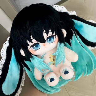 鬼灭之刃时透无一郎属性20cm棉花娃娃动漫动人周边可换装毛绒玩偶