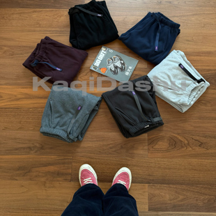 430g宽松版 日系 重磅 纯色宽松运动24 加绒卫裤 卫裤 5208 紫标