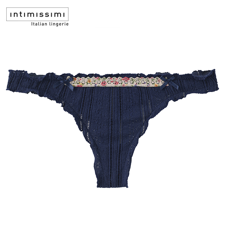 Intimissimi意舒漫拼接花边T裤