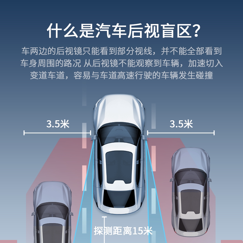 BSD变道盲区监测辅助系统 并线超车 倒车预警毫米波雷达探测