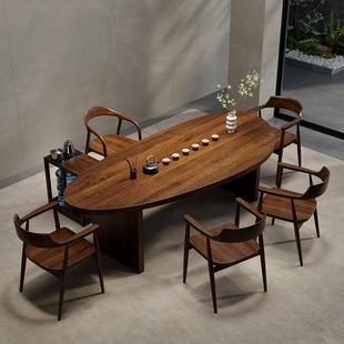 阳台茶桌椅组合泡茶桌茶几实木家用客厅新款休闲迷你小型异形茶台