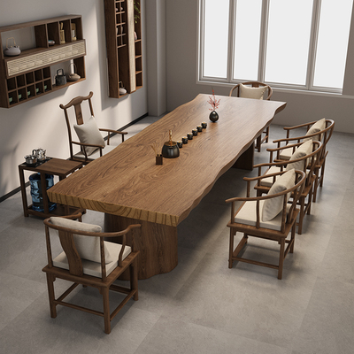 实木茶桌椅组合大板整板茶台