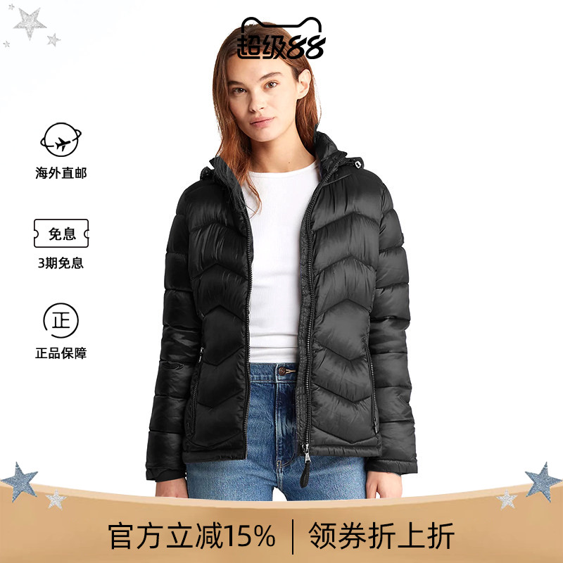 女士黑色短款棉服加厚保暖