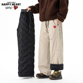 90鸭绒羽绒裤 男女冬季 加厚防寒户外滑雪工装 查尔斯桃心 直筒长裤