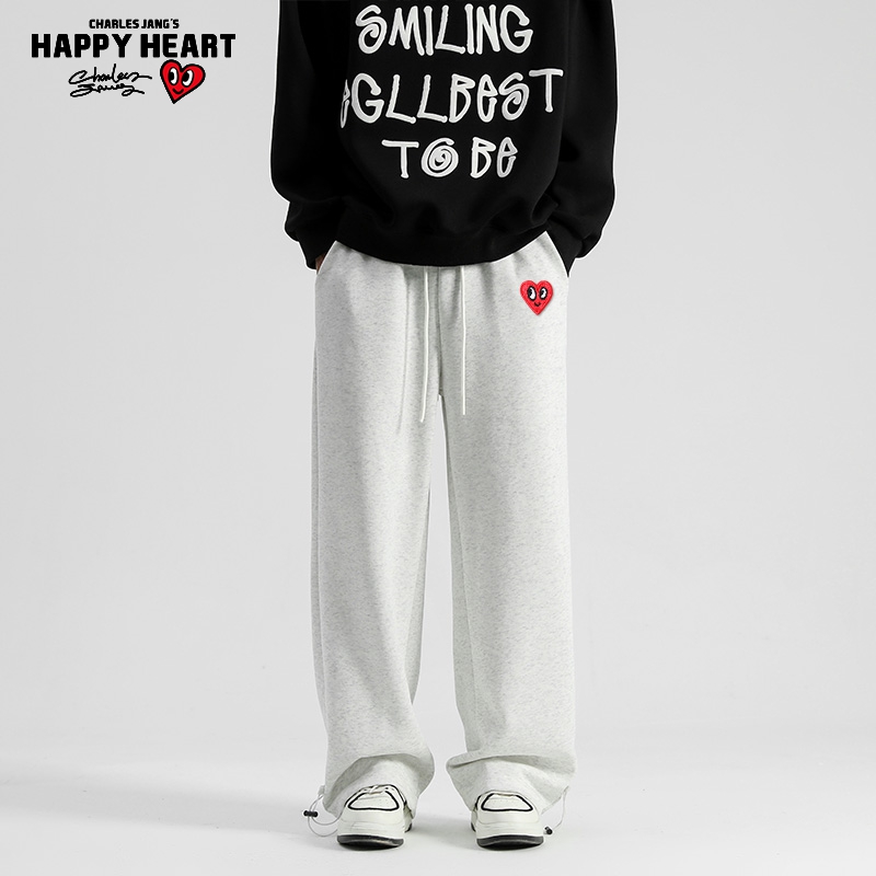 查尔斯桃心长裤休闲裤