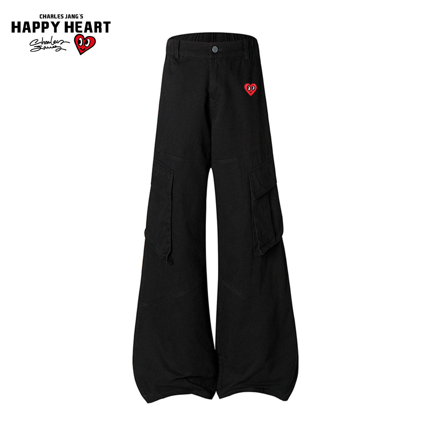 查尔斯桃心新款纯色工装裤情侣款2026新款宽松直筒多口袋休闲长裤,男装,休闲裤,淘宝优惠券,粉丝福利购,淘宝优惠卷