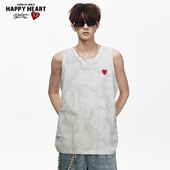 美式 扎染坎肩背心男款 2026年夏季 查尔斯桃心 纯棉无袖 T恤健身运动