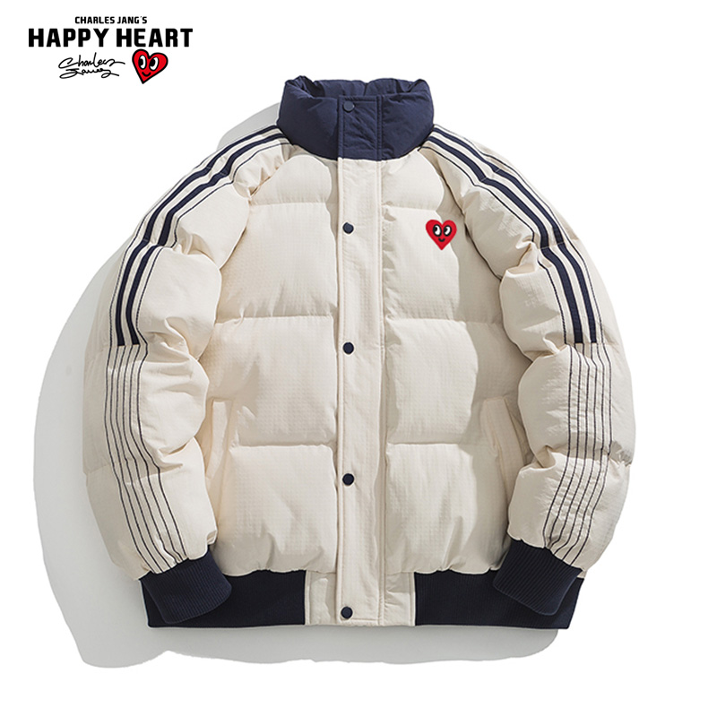 查尔斯桃心棉衣情侣外套