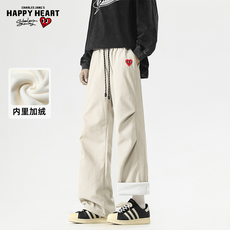 查尔斯桃心时尚百搭新款加绒裤子