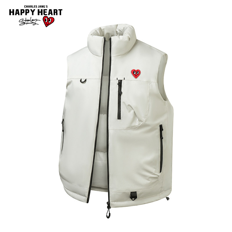 查尔斯桃心美式立领马甲冬季男2025新款休闲坎肩宽松运动情侣外套,男装,常规马甲,淘宝优惠券,粉丝福利购,淘宝优惠卷