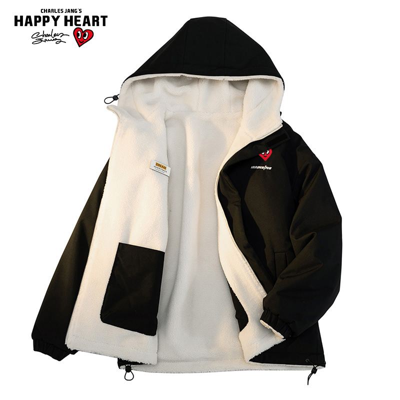 查尔斯桃心爱心保暖棉衣