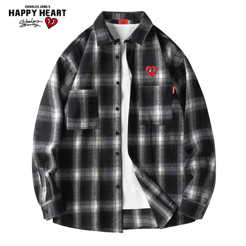 查尔斯桃心爱心休闲衬衫