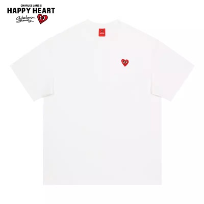 查尔斯桃心短袖青少年爱心