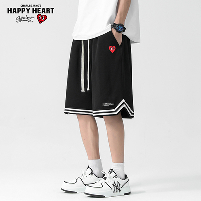 查尔斯桃心爱心休闲短裤