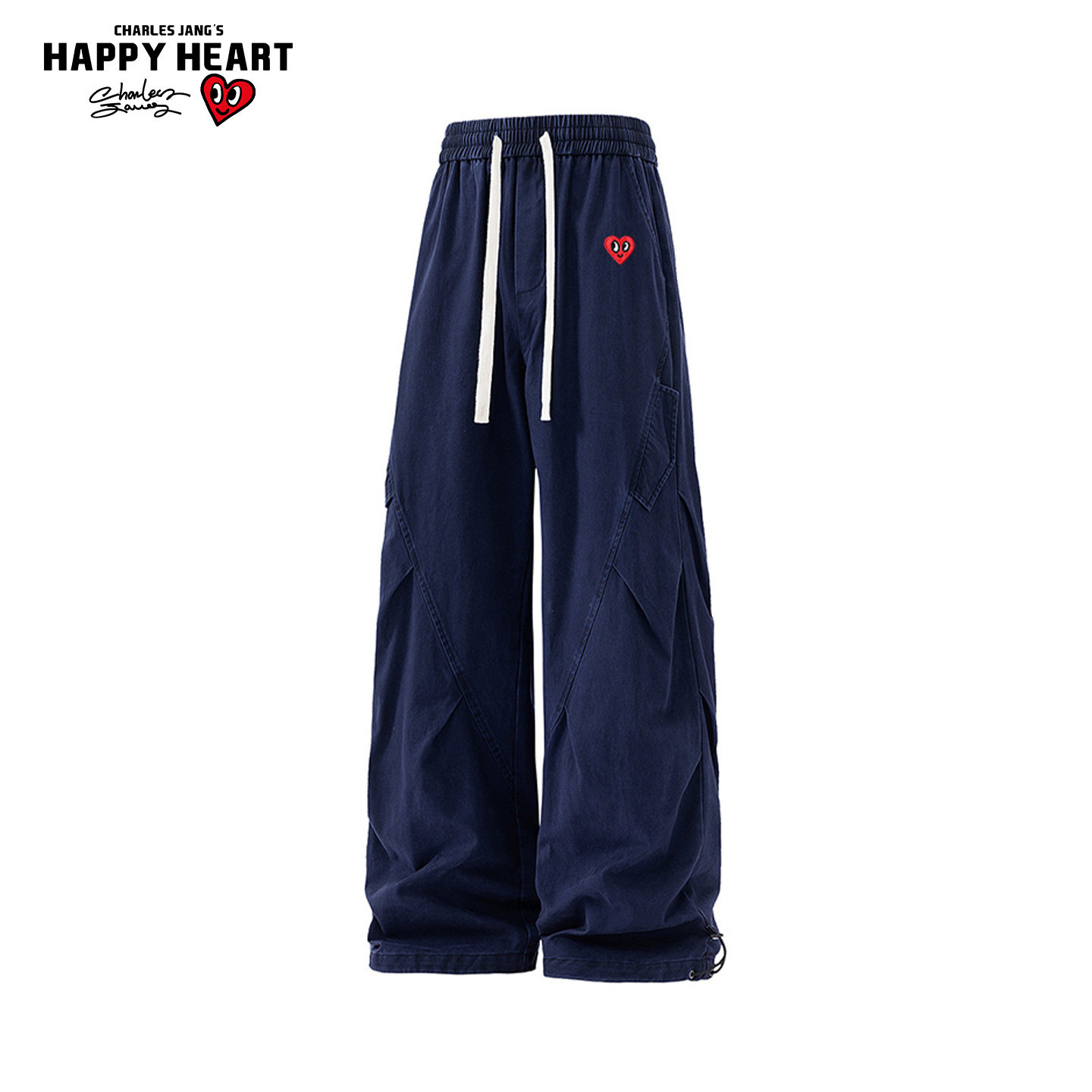 查尔斯桃心男伞兵工装裤春新