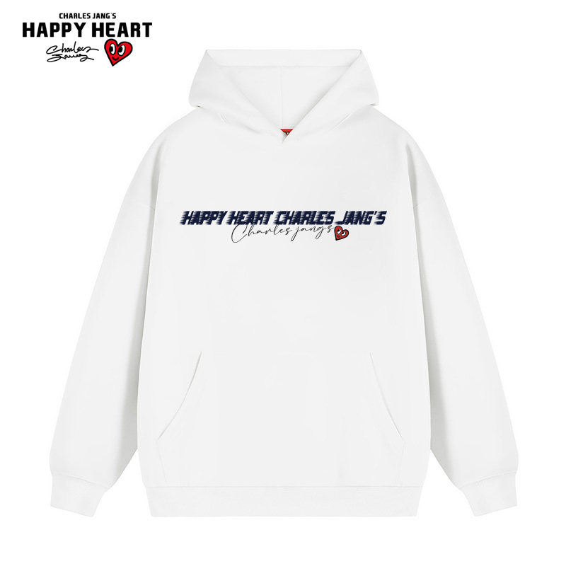 查尔斯桃心美式街头字母印花连帽卫衣男春秋新款宽松休闲长袖外套