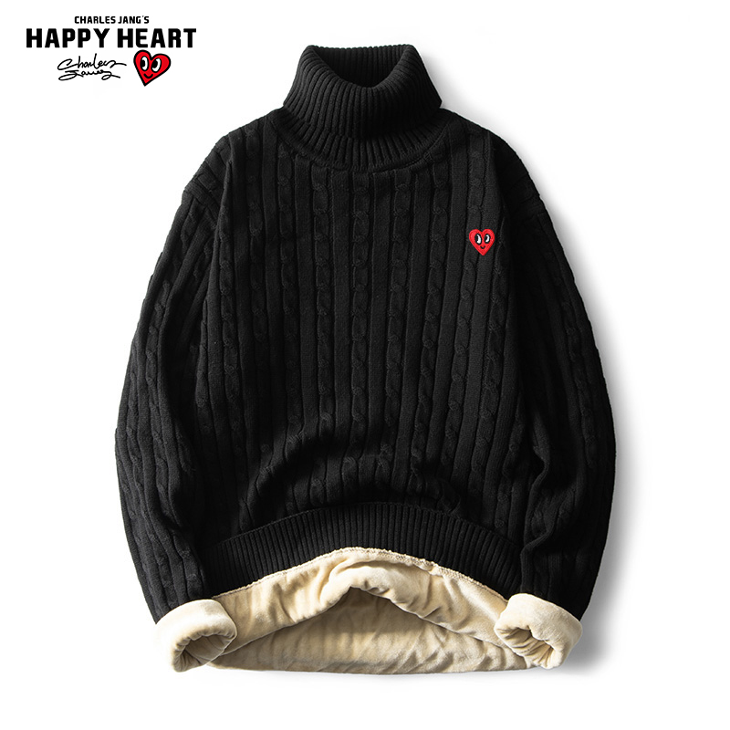 查尔斯桃心爱心休闲毛衣