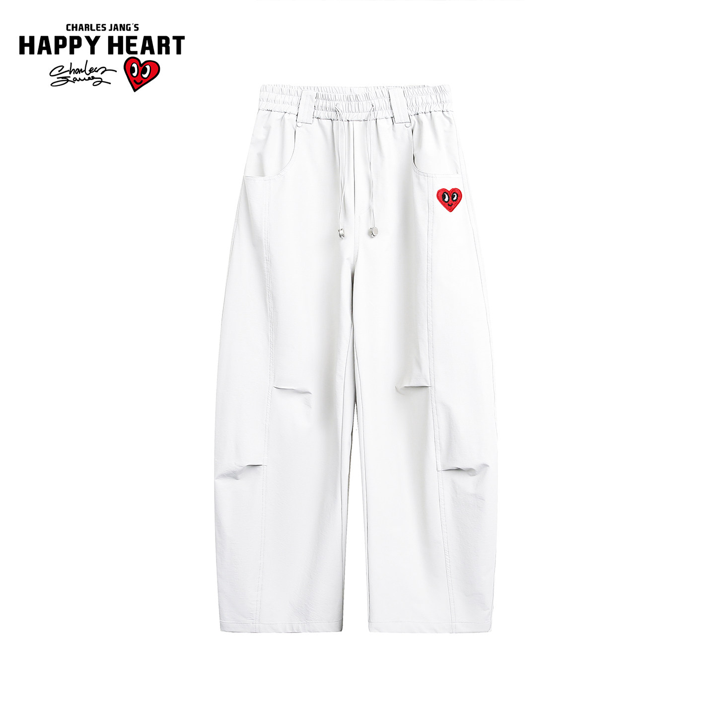 查尔斯桃心运动伞兵裤春秋直筒纯色辑明线慵懒风高街情侣休闲裤潮,男装,休闲裤,淘宝优惠券,粉丝福利购,淘宝优惠卷