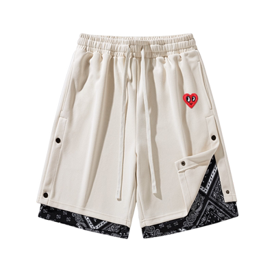 查尔斯桃心爱心休闲短裤