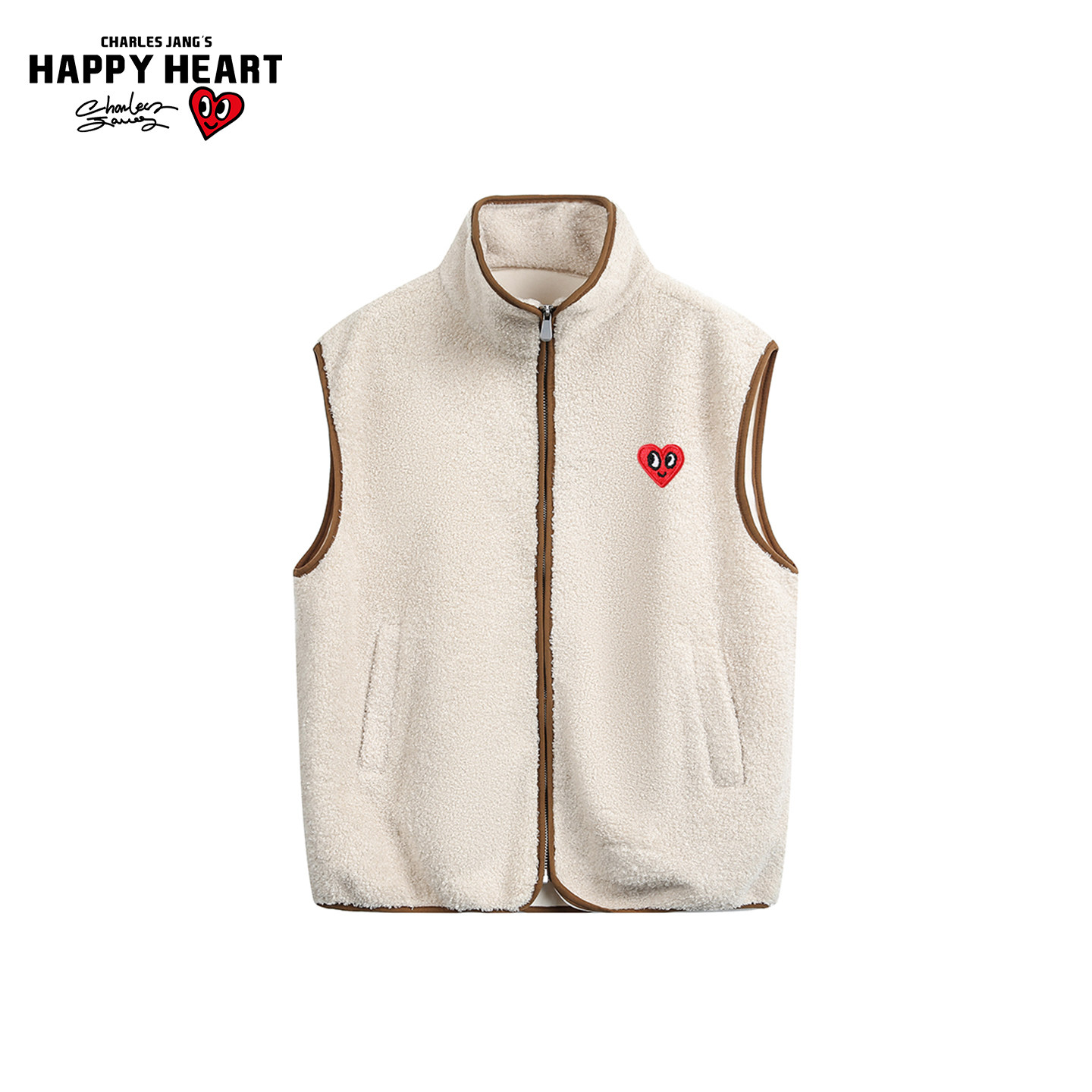 查尔斯桃心复古冬季羊羔绒马甲男女潮牌保暖休闲百搭叠穿坎肩棉衣,男装,常规马甲,淘宝优惠券,粉丝福利购,淘宝优惠卷