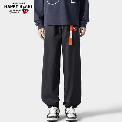 查尔斯桃心 机能裤子男春秋季束脚潮牌美式2025年新款休闲长裤
