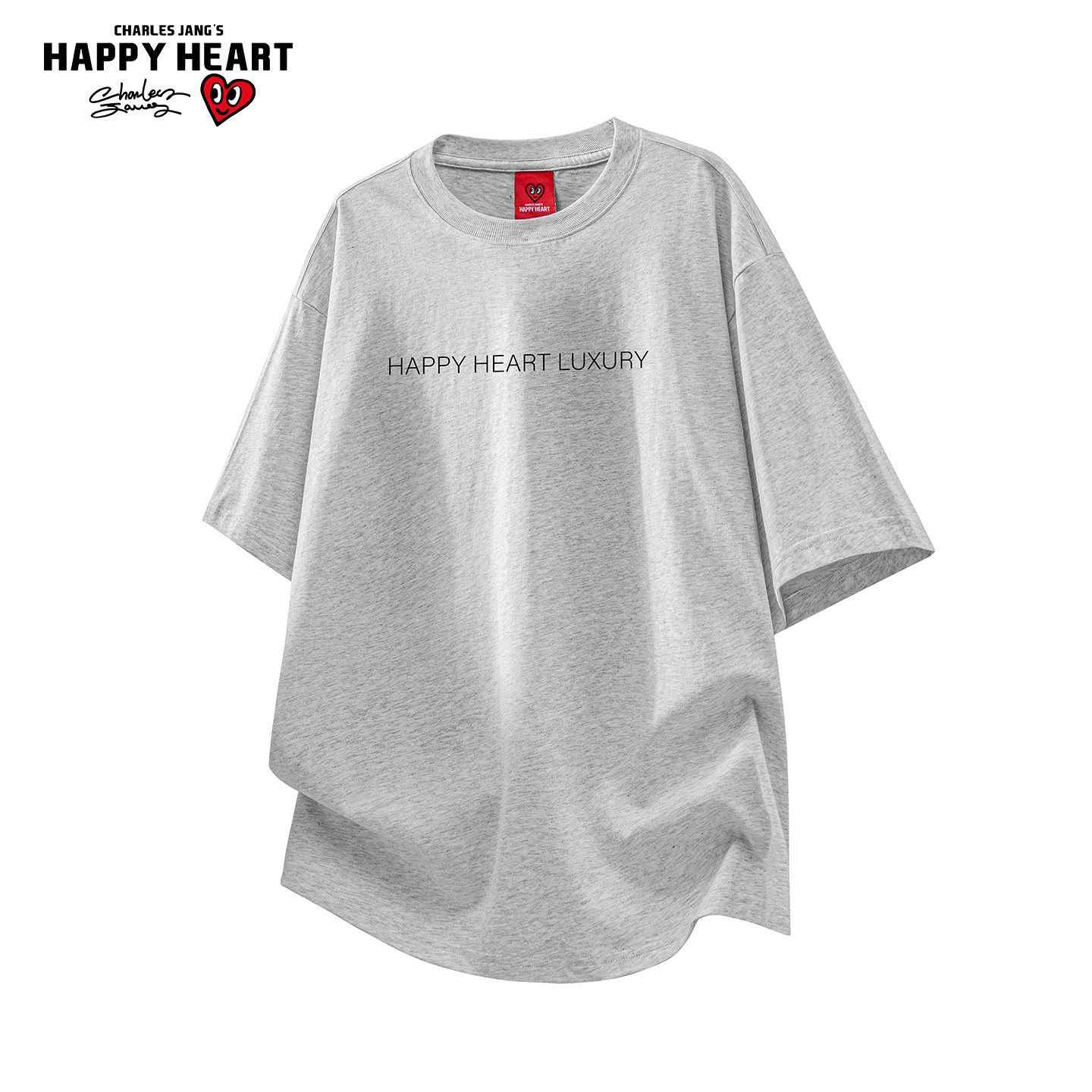 查尔斯桃心极简字母印花纯棉短袖T恤男女夏亲肤透气宽松情侣半袖,男装,T恤,淘宝优惠券,粉丝福利购,淘宝优惠卷