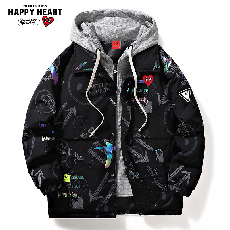 查尔斯桃心爱心羽绒服