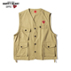 外套无袖 马甲男坎肩春秋款 多口袋爱心刺绣背心 工装 查尔斯桃心