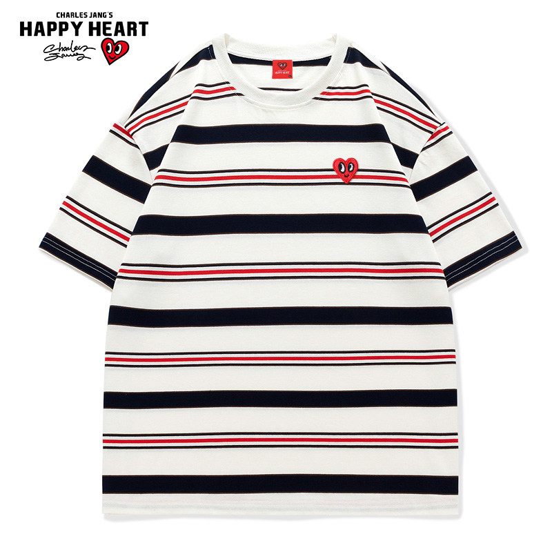 查尔斯桃心爱心休闲T恤