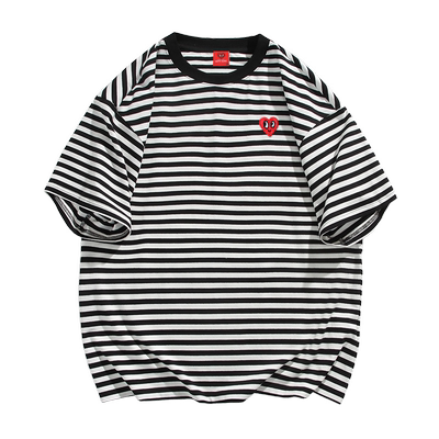 查尔斯桃心爱心休闲T恤