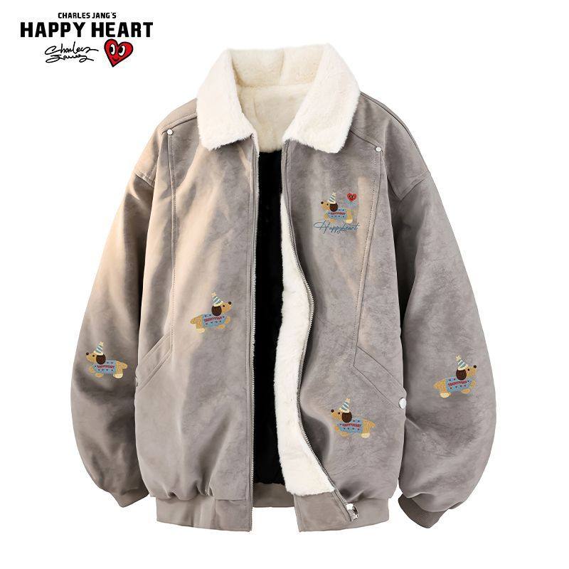 查尔斯桃心美式腊肠狗兔毛绒拼接皮棉衣冬季男女保暖加厚棉服外套,男装,棉衣,淘宝优惠券,粉丝福利购,淘宝优惠卷