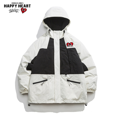 查尔斯桃心爱心连帽棉衣