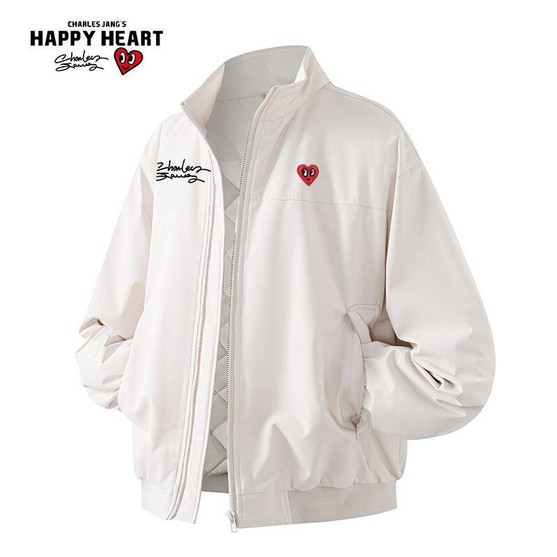 查尔斯桃心美式复古机车风冬季新款情侣加厚保暖零下立领棉服外套