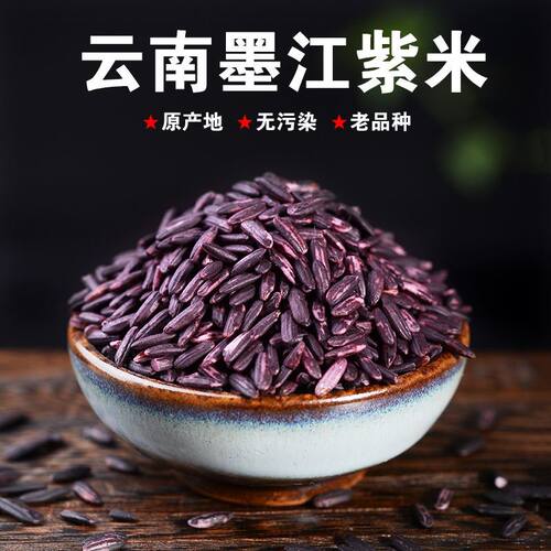 正宗云南墨江紫米紫糯米新米云南特产杂粮紫米食用月子米煮粥粗粮
