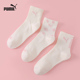 PUMA彪马定制款 百搭纯棉透气高筒袜3双配小皮鞋 新品 袜子女士时尚