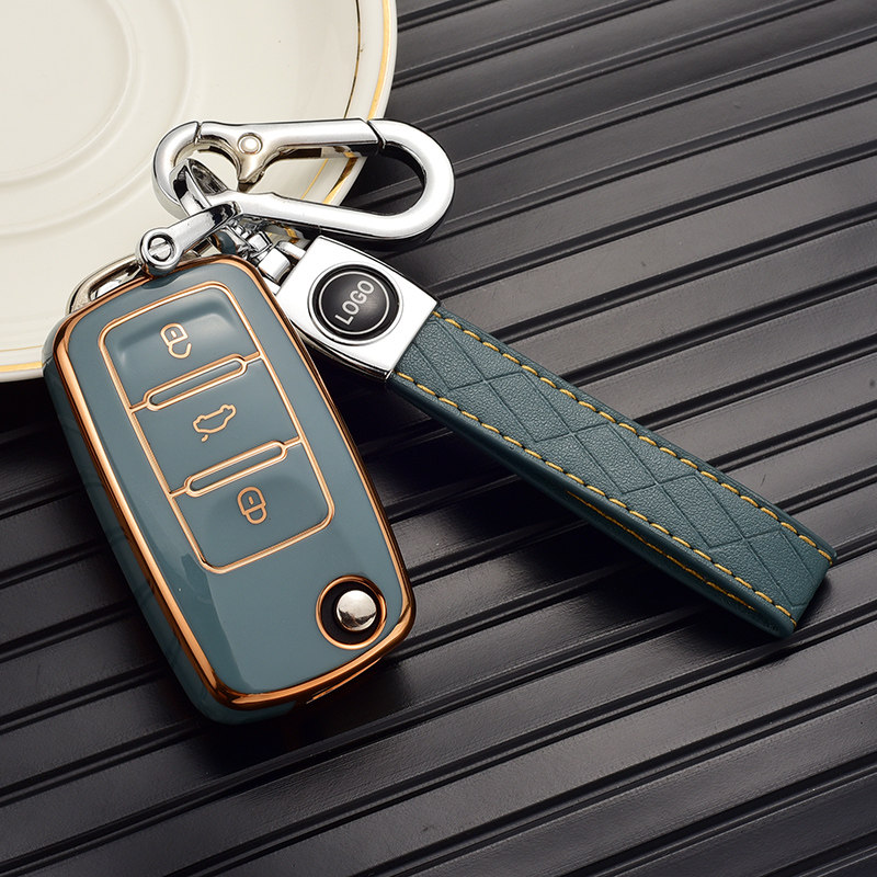适用于大众宝来钥匙套专用18款汽车钥匙包外壳扣11款改装男女高档