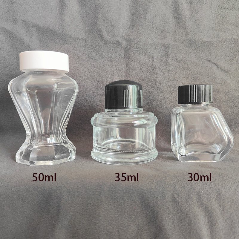 墨水分装瓶30ML/50ml玻璃瓶简约带盖子密封瓶