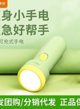 8951手电筒儿童学生户外家用照明LED可充电式塑料手电筒