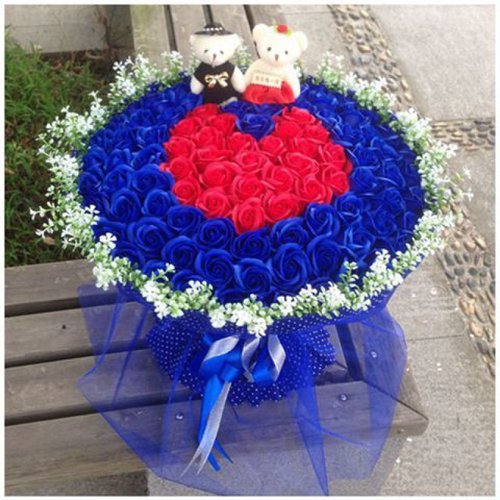 蓝色妖姬香皂花素材模板 蓝色妖姬香皂花图片下载 小麦优选