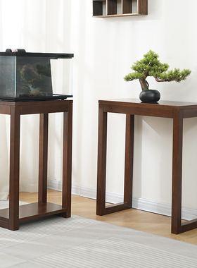 落地式实木花架子阳台置物架花盆托架实木桌子摆件放置架支架