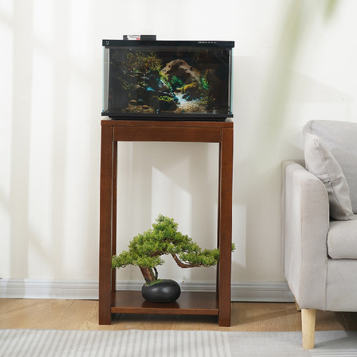 实木小米鱼缸架底柜底座专用架木质溪流缸底座架中小型承重置物架